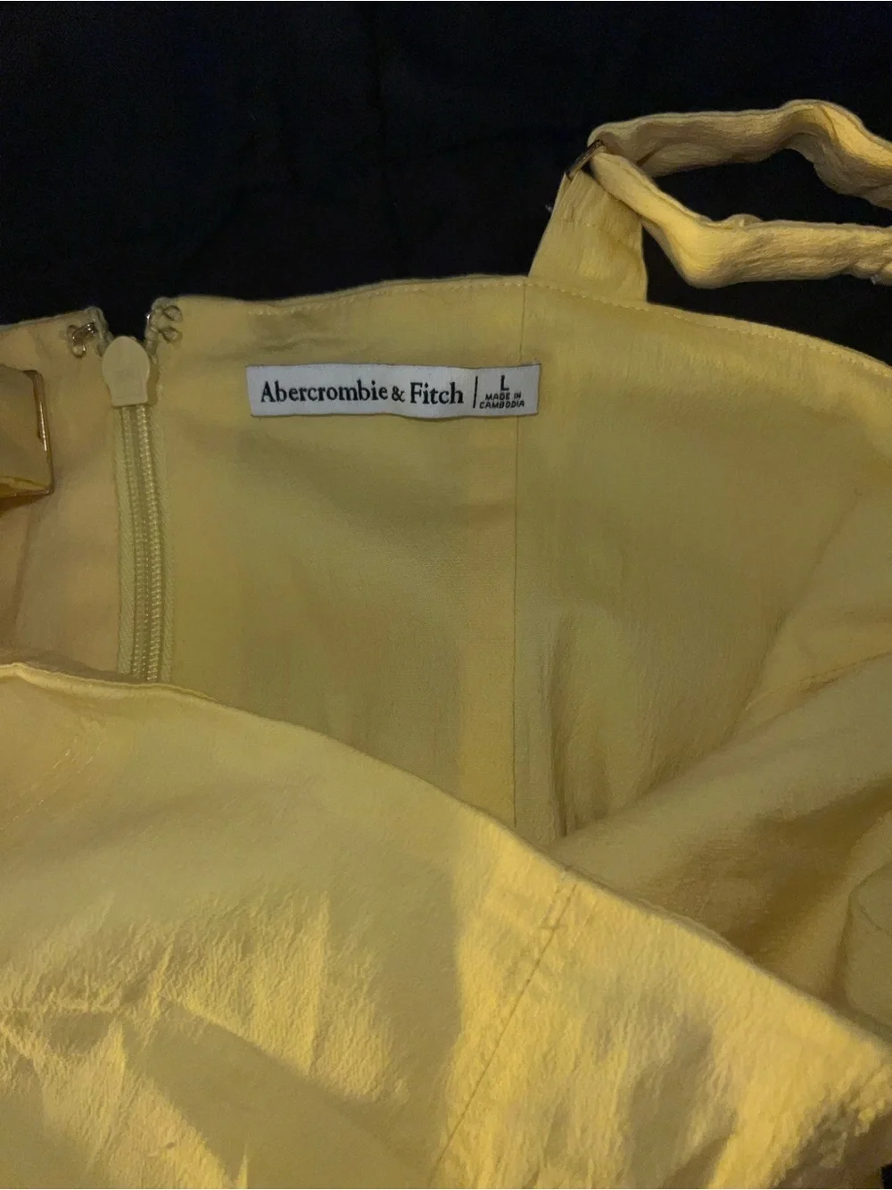 Abercrombie Yellow Linen Maxi Dress. Size L